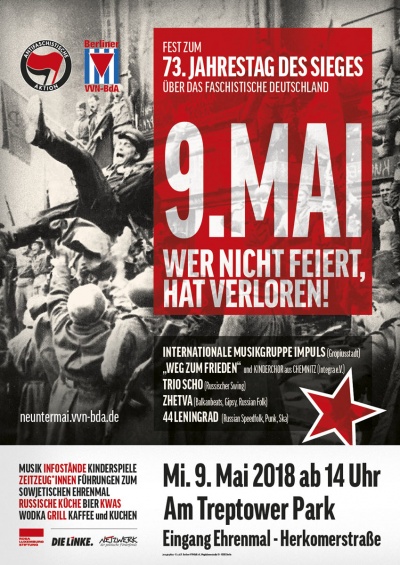 9 Mai Berlin 2018 Plakat