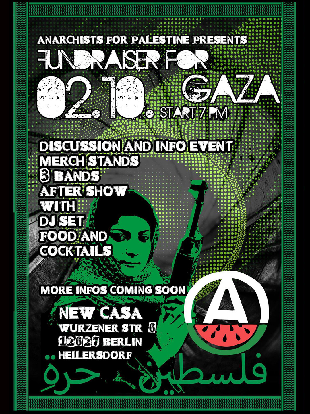 ♫ Anarchists4Palestine presents: Fundraiser for Gaza