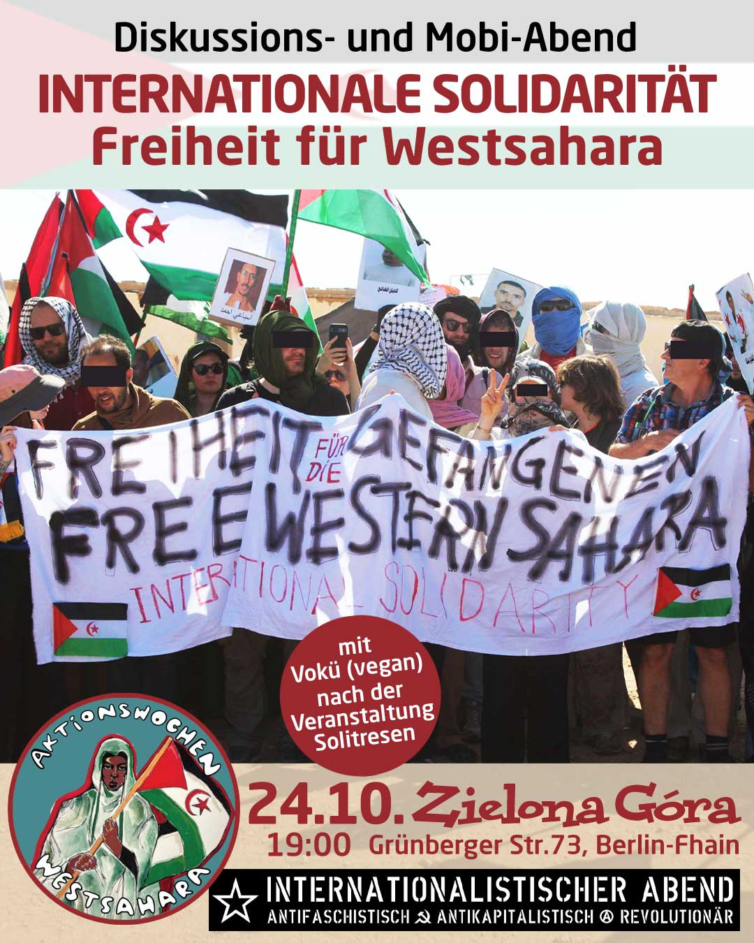 ⏍ Veranstaltung: Hoch die Internationale Solidarität! Freiheit für Westsahara!