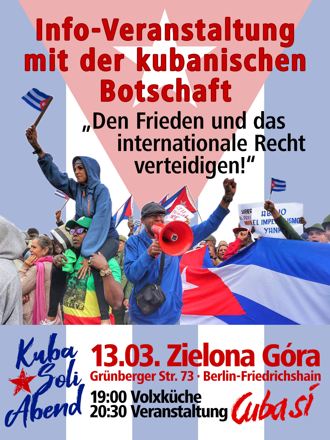 ⏍ Kuba Soli Abend: Info-Veranstaltung mit der kubanischen Botschaft