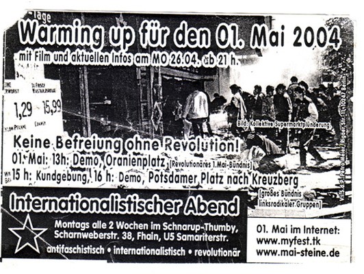 warming up fuer erster mai 2004