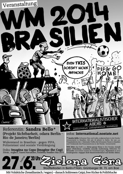 brasilien widerstand gegen wm poster print