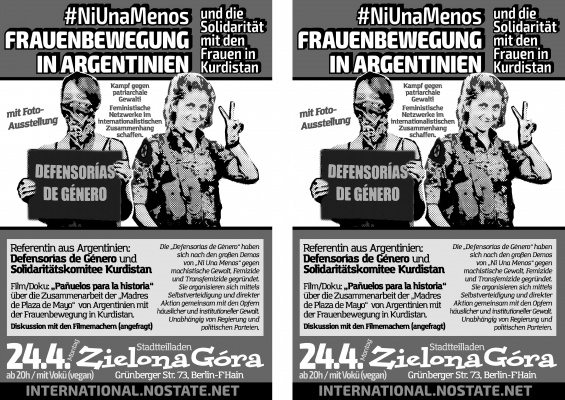 ni una menos defensorias de genero argentina 2xA5 Flyer auf A4