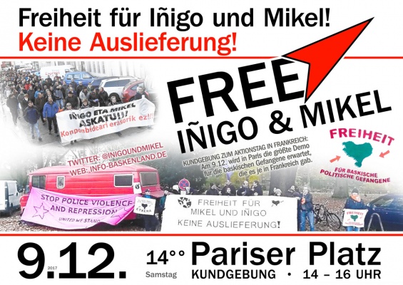 Freiheit Inigo und Mikel Kundgebung Berlin color