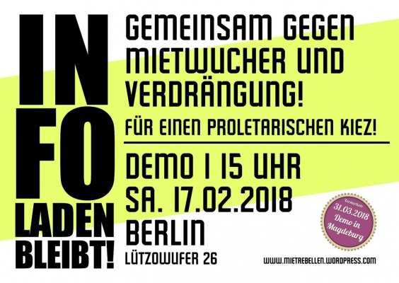 Infoladen bleibt Demo in Berlin