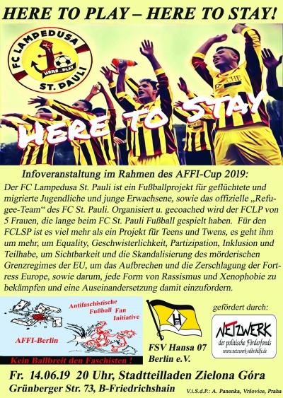Affi Cup Veranstaltung mit FC Lampedusa St Pauli