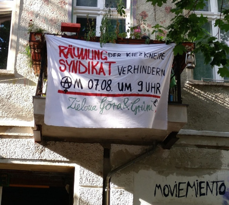 Zielona Gora und Grueni gegen Raeumung des Syndikat Solitranspi