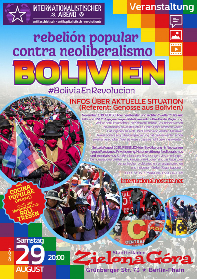 Boliven Massenaufstand gegen Neoliberalismus color