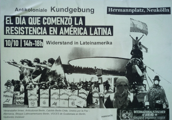 Jahrestag Lateinamerika Widerstand Antikoloniale Kundgebung