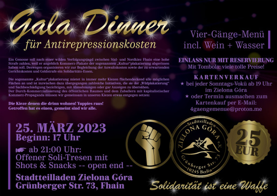 Gala Dinner Antirepression