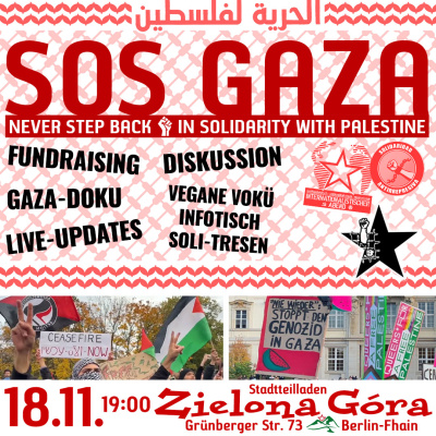 SOS GAZA Berlin Zielona Gora sharepic