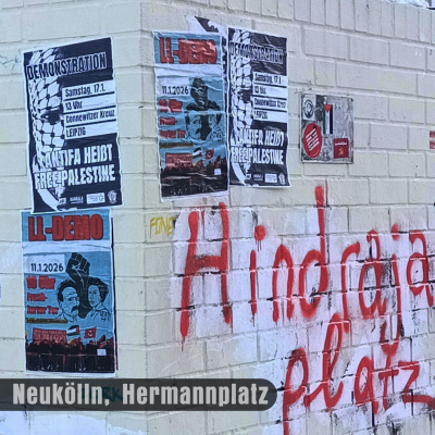 hind rajab platz berlin postering