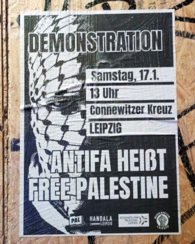 postering antifa palestine demo connewitz 5