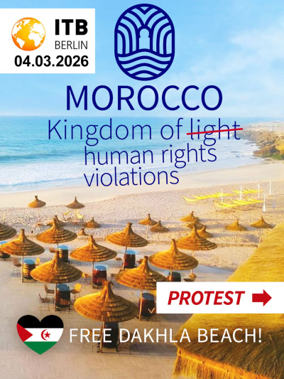 Protest gegen Marokko auf ITB 2