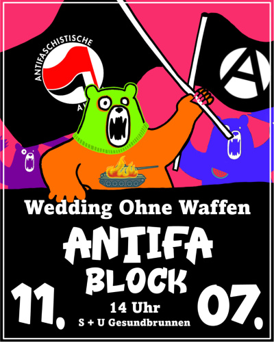 Antifa Block antimil demo